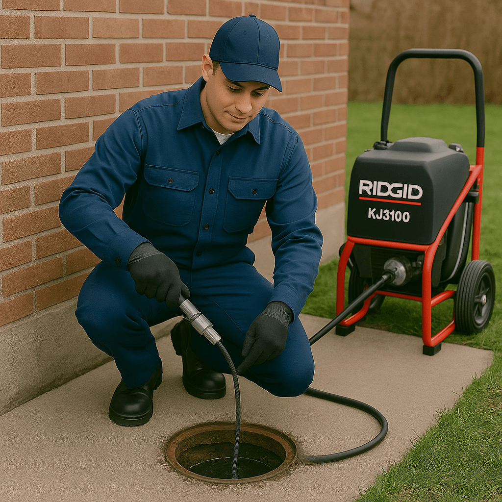 Hochdreiniger RIDGID KJ3100 im Einsatz
